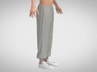 Sweatpants woman 3D model