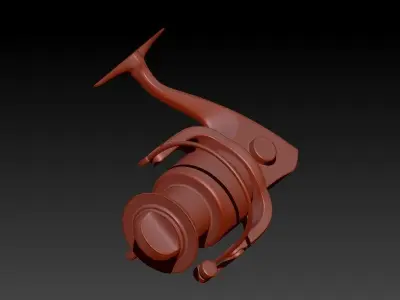 Spinning Fishing Reel Necklace Charm Nautical Jewelry 3D print model