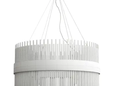 chandelier modern glass and brass Low-poly 3D model