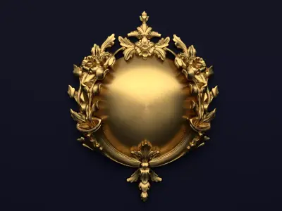 Classic decor ornament v-3D model 43 3D model