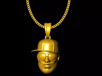 Yoo Guy pendant charms - one inch pendant 3D print model