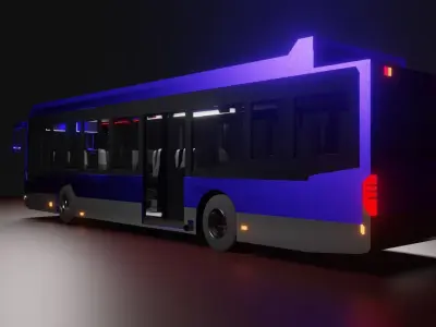 Min bus Free low-poly 3D model
