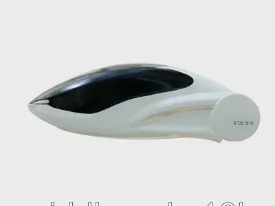 Futuristic Flying Concept Car Design Low-poly 3D model