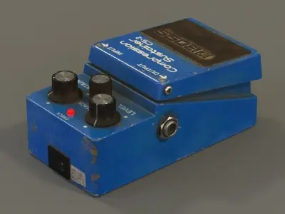 Boss guitar effects pedal 3D model