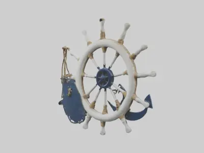 Nautical Wall Decor Low-poly 3D model