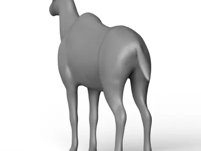 Kudu Base Mesh Low-poly 3D model