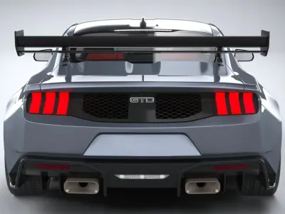 2025 Ford Mustang GTD Realistic Game Ready Rigged Ready  3D model