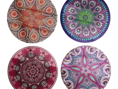 Round carpet 21 3D model