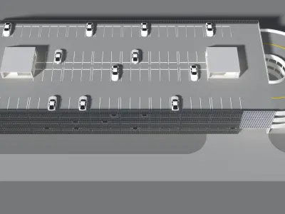 Parking garage building 25-21 3D model