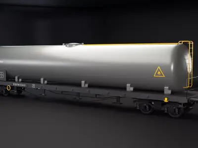 Tanker Railcar Low-poly 3D model