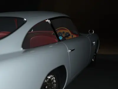 aston martin db5 - 007 James Bond  Low-poly 3D model