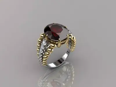Women Ring 18 3D print model