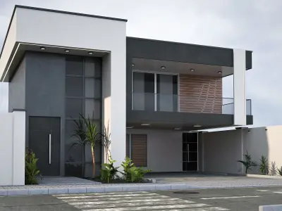 Villa house design  duplex - 101 3D model