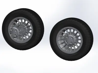 Wheel for scale model of GT version of american ponycar 1988 3D print model