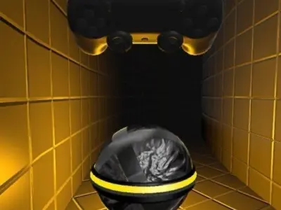 Blender Game Engine PS4 Controller Python Script Free low-poly 3D model