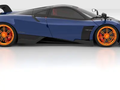 pagani huayra bc the gold edition of everything Low-poly 3D model