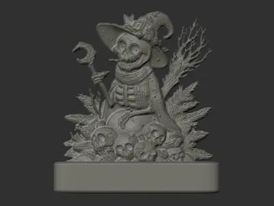 winter skull  3D print model