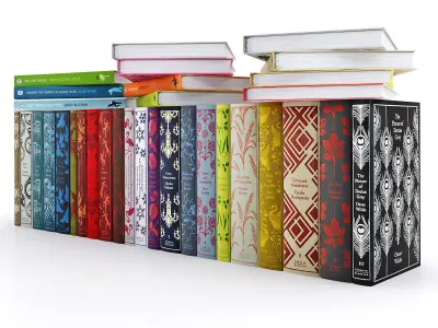 50 BOOKS penguin classics 3D model