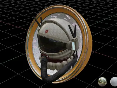 circlespace astronaut helmet Free 3D model