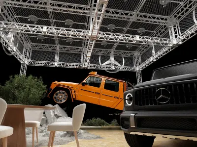 Booth Exposition Car 3D model