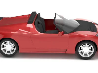 Tesla Roadster Low-poly 3D model buy