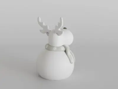 Adorable Snowman Reindeer for Christmas Decor  3D print model