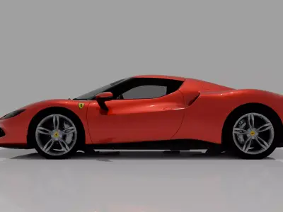 Ferrari 296 GTB 2023 Game and Cinematic Ready Realistic Low-poly 3D model
