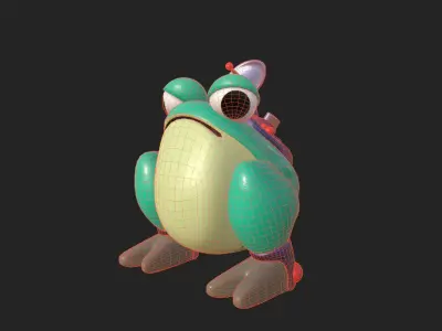 GunBound A-frog Low-poly 3D model