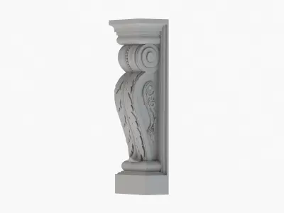 Scroll Corbel 49 - 3D Printable 3D model