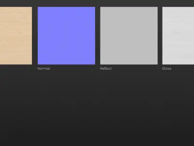 Whitewood veneer texture 3D model