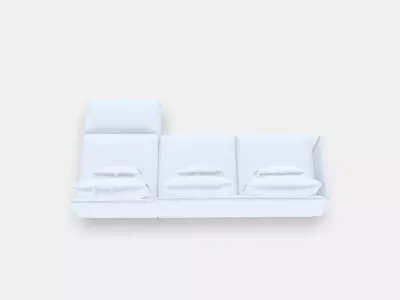 SODERHAMN 4-seat sofa with chaise longue 1 Low-poly 3D model