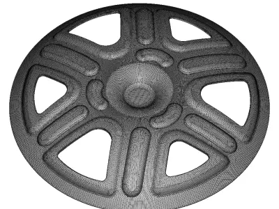 Plastic Exquisite Car Wheel Cap Toy 3D model