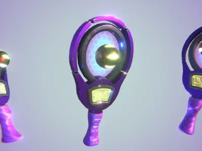 Sci-Fi Rackets Pack Low-poly 3D model