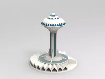 3D Design of the Khobar Water Tower 3D print model
