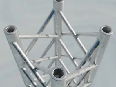 Steel Square Truss 4 Low-poly 3D model