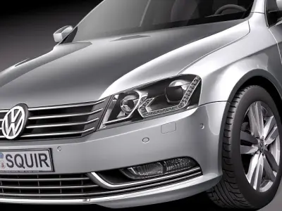 Volkswagen Passat 2011 Estate Wagon 3D Model 3D model