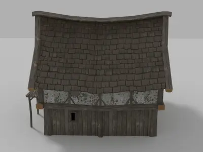 Medieval House PRB Low-poly 3D model