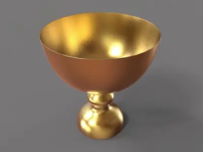 The Bowl golden cup 3D model