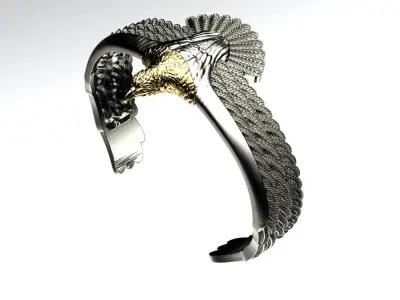 Viking Eagle Bracelet 3D print model