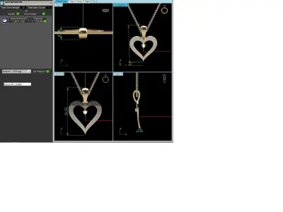 Women Heart Pendant 3D print model