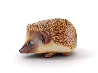 Hedgehog D Model Pack with Detailed Texturing Low-poly 3D model
