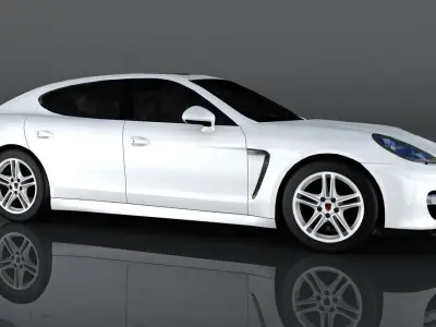 Porsche Panamera 2012 Low-poly 3D model