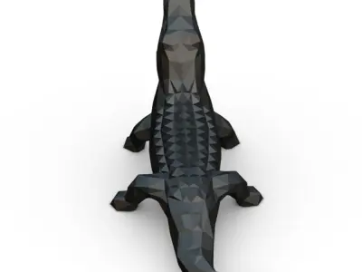 alligator low poly toy 3D print model