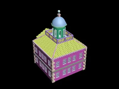 Medieval House 34 3D print model 3D model