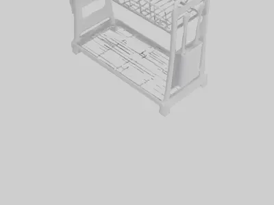 Dish Rack model Low-poly 3D model