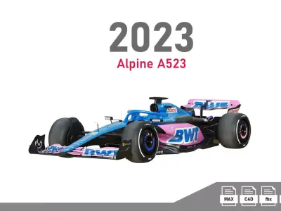 F1 Alpine A523 2023 3D model