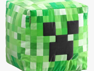 minecraft ottoman set 001 3D model