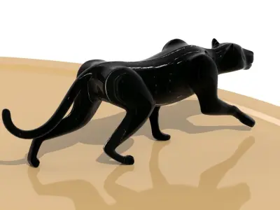 Black panther sneaking 3D print model