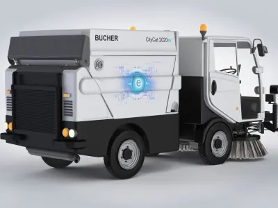 CityCat sweeper Low-poly 3D model