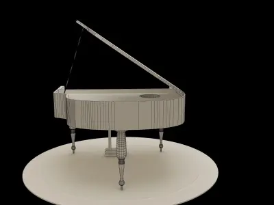 luxury piano music 3D model